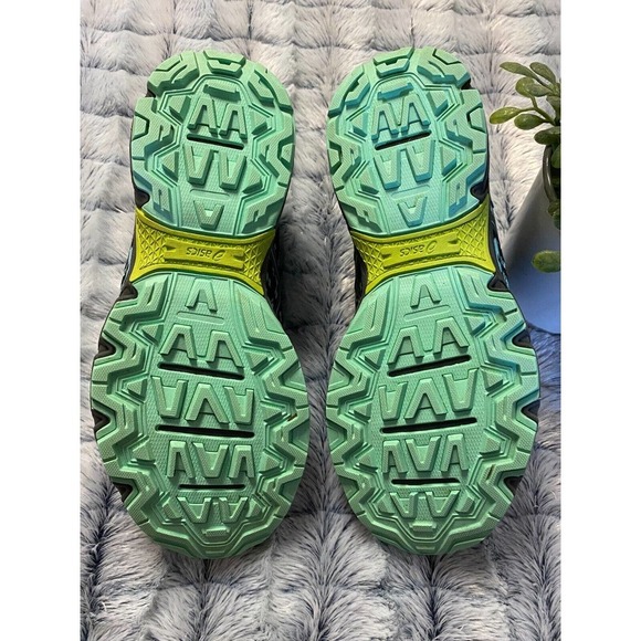 Womens Asics Gel Venture 7.5 Running Athletic Shoes Gray Black Aqua - Picture 11 of 11